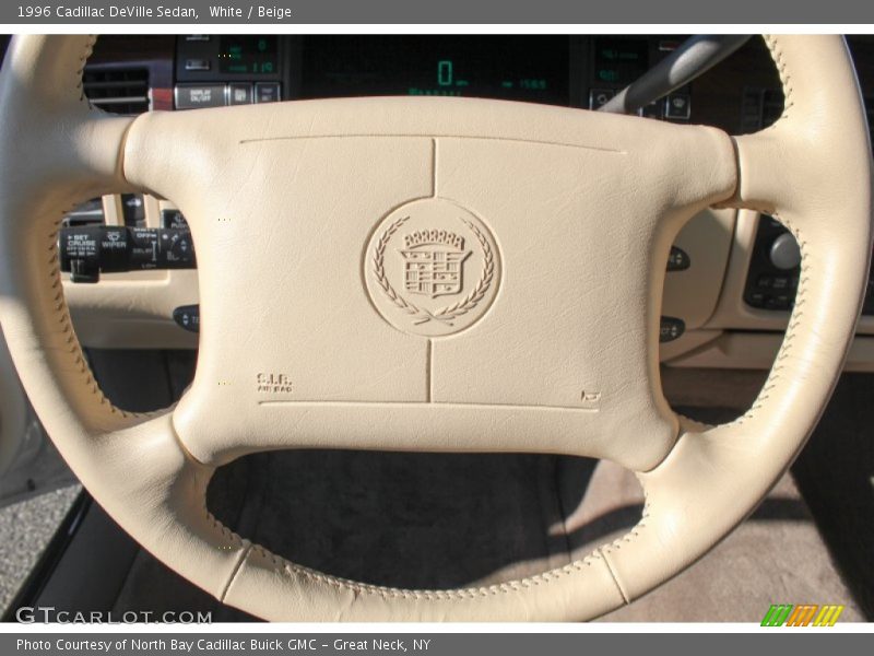 White / Beige 1996 Cadillac DeVille Sedan
