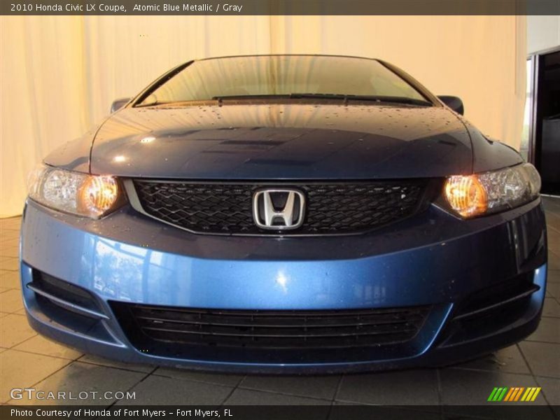 Atomic Blue Metallic / Gray 2010 Honda Civic LX Coupe