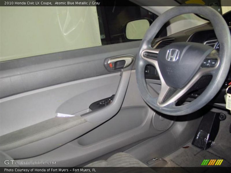Atomic Blue Metallic / Gray 2010 Honda Civic LX Coupe