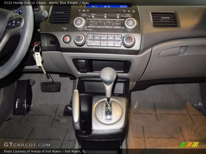 Atomic Blue Metallic / Gray 2010 Honda Civic LX Coupe