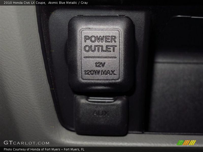 Atomic Blue Metallic / Gray 2010 Honda Civic LX Coupe