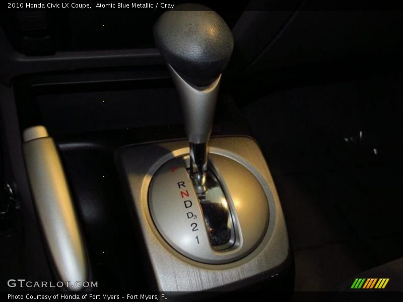 Atomic Blue Metallic / Gray 2010 Honda Civic LX Coupe