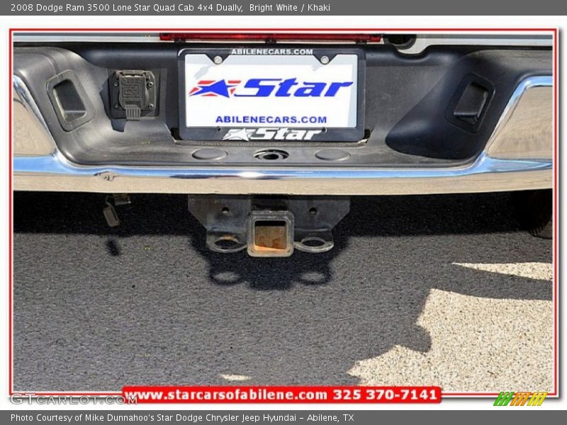 Bright White / Khaki 2008 Dodge Ram 3500 Lone Star Quad Cab 4x4 Dually