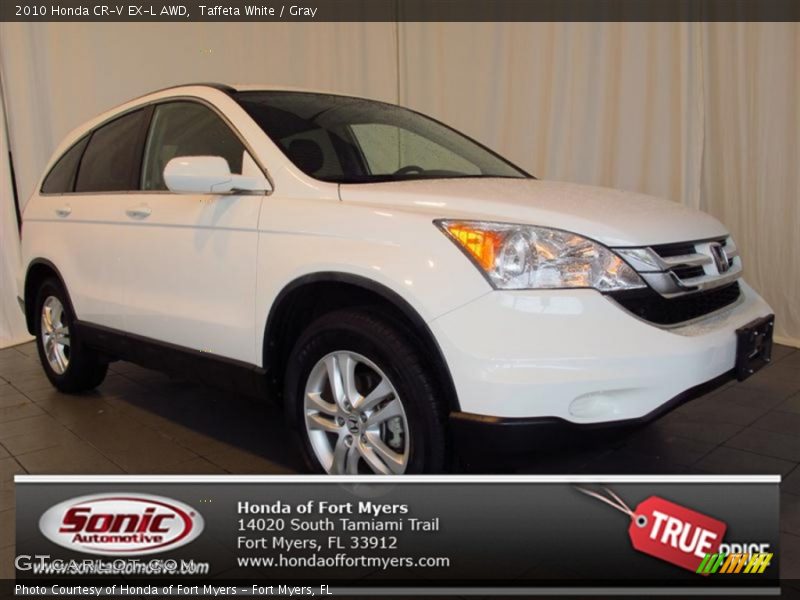 Taffeta White / Gray 2010 Honda CR-V EX-L AWD