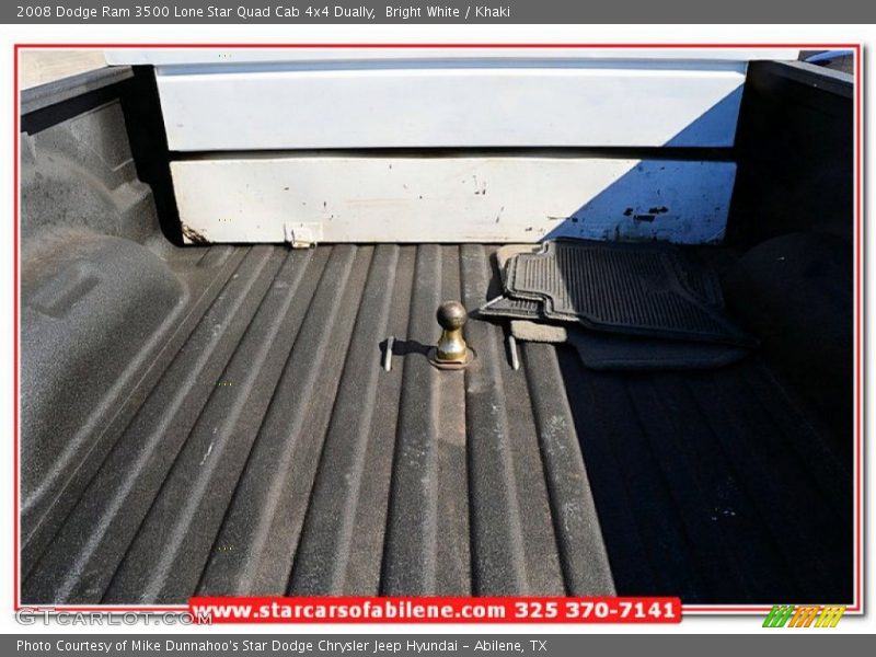 Bright White / Khaki 2008 Dodge Ram 3500 Lone Star Quad Cab 4x4 Dually