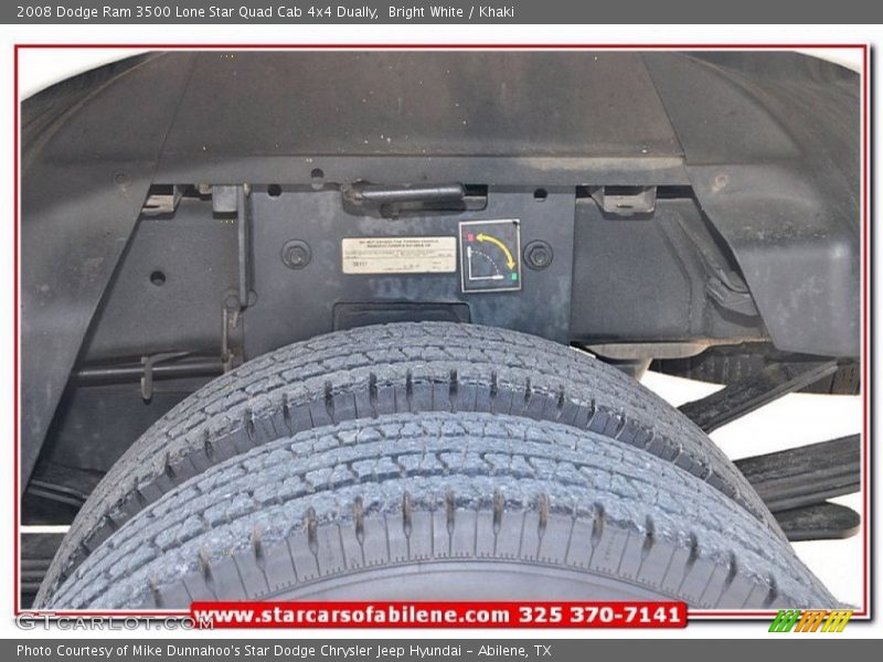 Bright White / Khaki 2008 Dodge Ram 3500 Lone Star Quad Cab 4x4 Dually