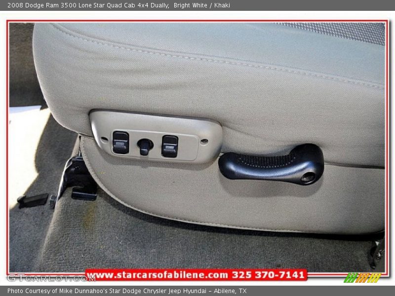 Bright White / Khaki 2008 Dodge Ram 3500 Lone Star Quad Cab 4x4 Dually