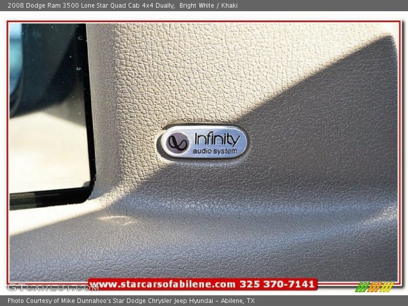 Bright White / Khaki 2008 Dodge Ram 3500 Lone Star Quad Cab 4x4 Dually