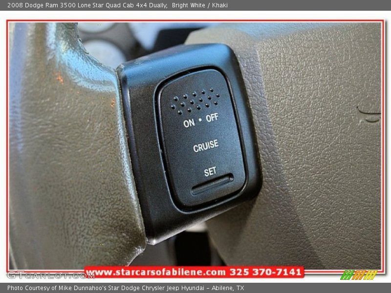 Bright White / Khaki 2008 Dodge Ram 3500 Lone Star Quad Cab 4x4 Dually
