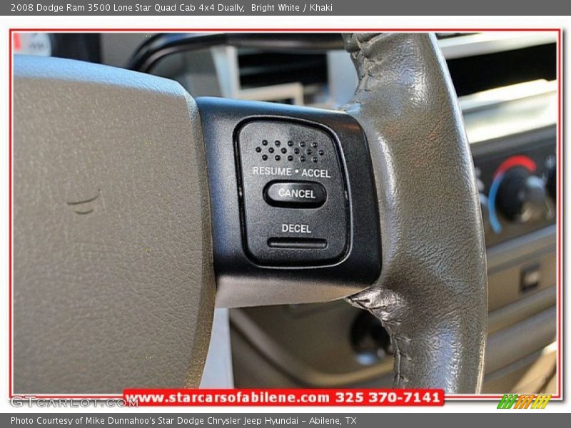 Bright White / Khaki 2008 Dodge Ram 3500 Lone Star Quad Cab 4x4 Dually