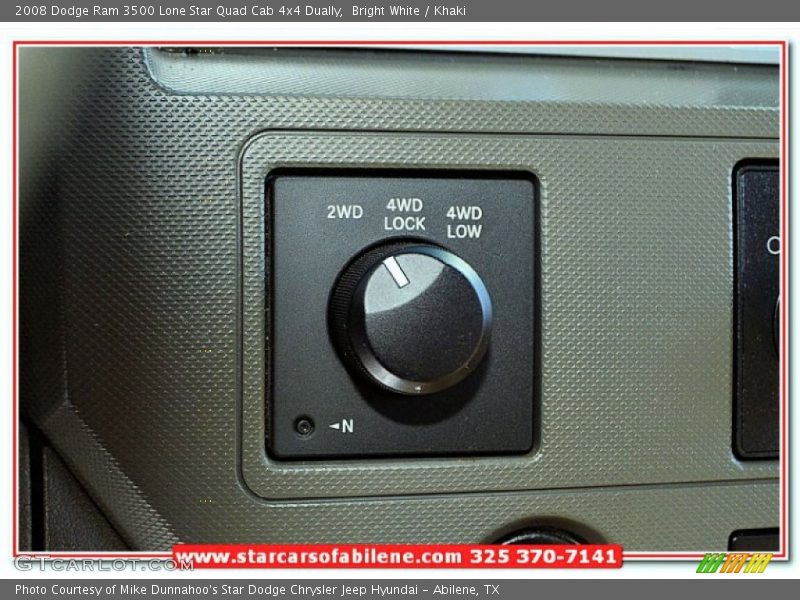 Bright White / Khaki 2008 Dodge Ram 3500 Lone Star Quad Cab 4x4 Dually