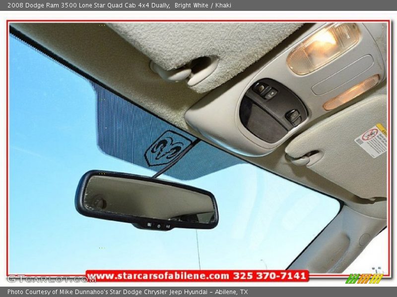 Bright White / Khaki 2008 Dodge Ram 3500 Lone Star Quad Cab 4x4 Dually