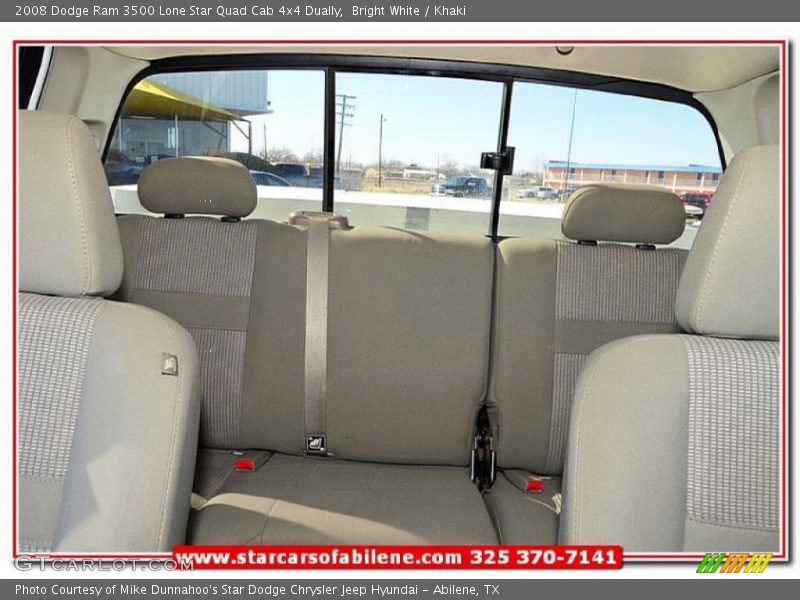 Bright White / Khaki 2008 Dodge Ram 3500 Lone Star Quad Cab 4x4 Dually