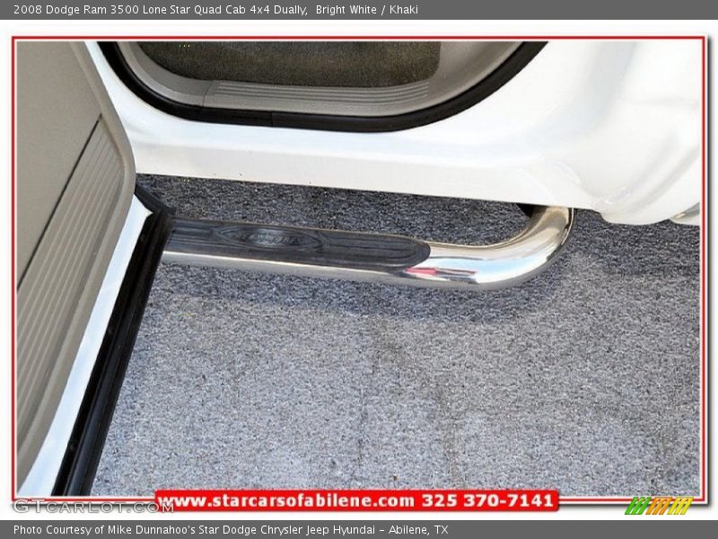 Bright White / Khaki 2008 Dodge Ram 3500 Lone Star Quad Cab 4x4 Dually