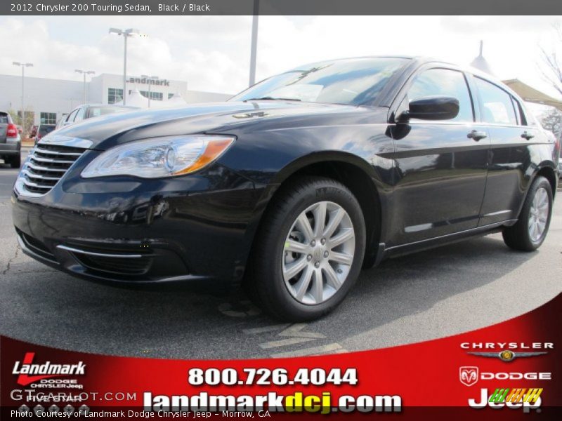 Black / Black 2012 Chrysler 200 Touring Sedan