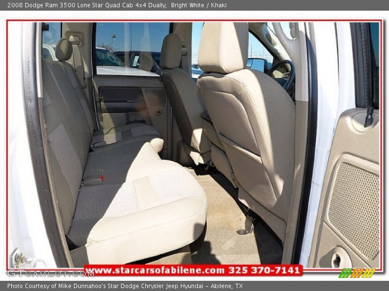 Bright White / Khaki 2008 Dodge Ram 3500 Lone Star Quad Cab 4x4 Dually