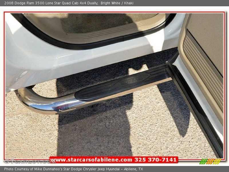 Bright White / Khaki 2008 Dodge Ram 3500 Lone Star Quad Cab 4x4 Dually