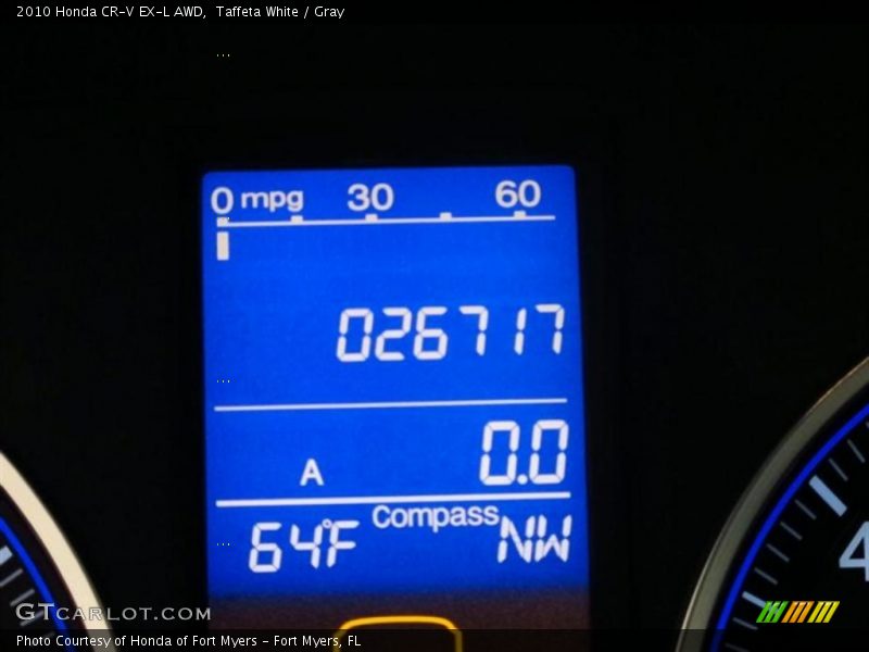 Taffeta White / Gray 2010 Honda CR-V EX-L AWD