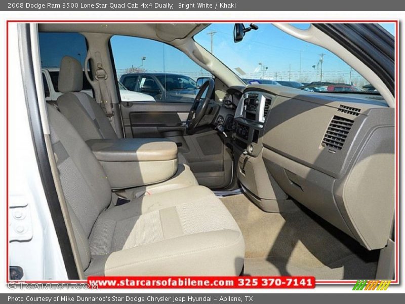 Bright White / Khaki 2008 Dodge Ram 3500 Lone Star Quad Cab 4x4 Dually