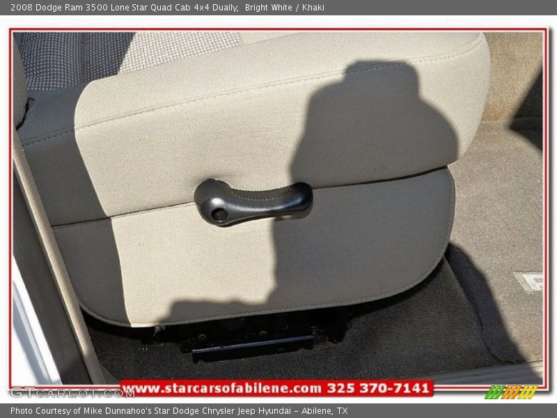 Bright White / Khaki 2008 Dodge Ram 3500 Lone Star Quad Cab 4x4 Dually