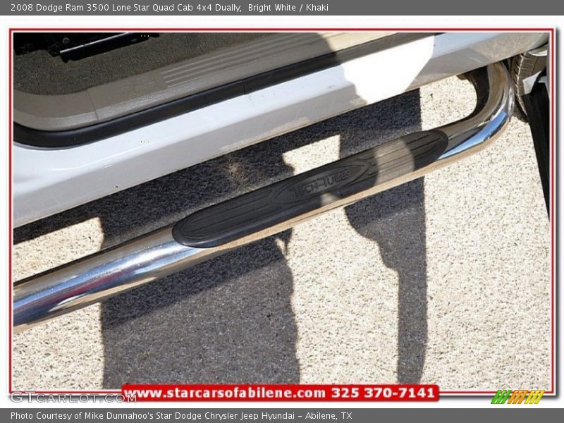 Bright White / Khaki 2008 Dodge Ram 3500 Lone Star Quad Cab 4x4 Dually