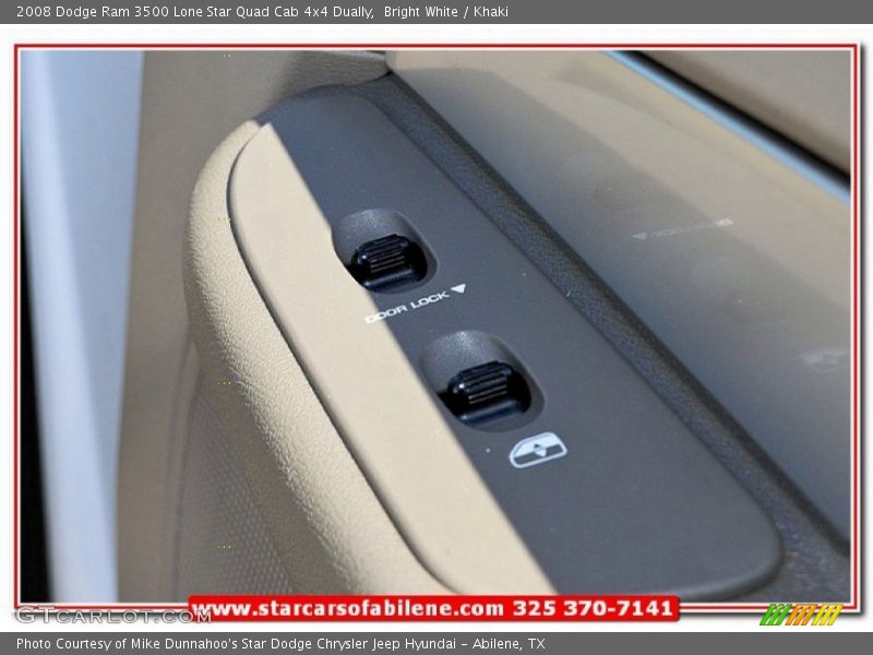 Bright White / Khaki 2008 Dodge Ram 3500 Lone Star Quad Cab 4x4 Dually