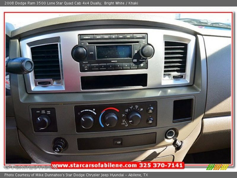Bright White / Khaki 2008 Dodge Ram 3500 Lone Star Quad Cab 4x4 Dually