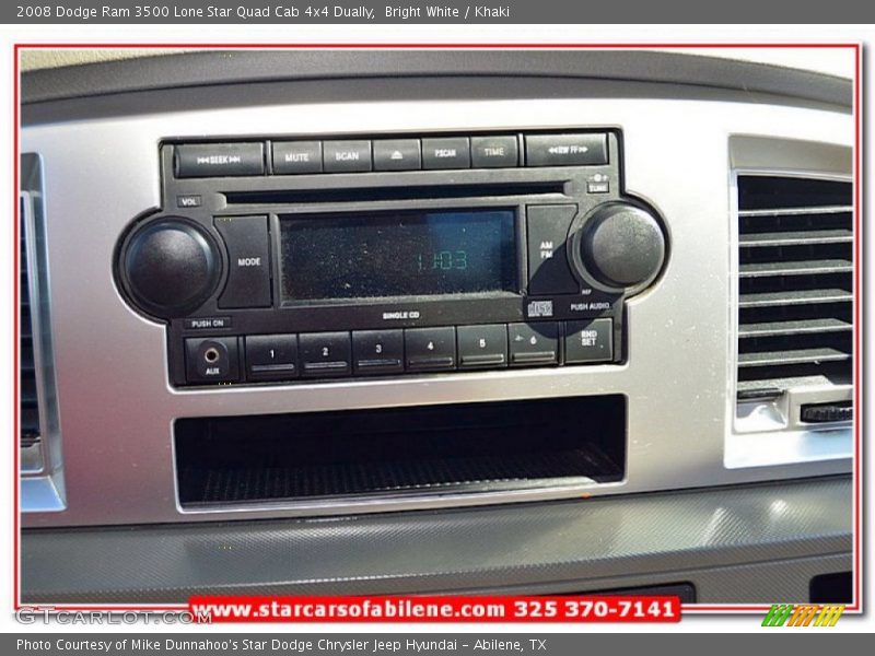 Bright White / Khaki 2008 Dodge Ram 3500 Lone Star Quad Cab 4x4 Dually