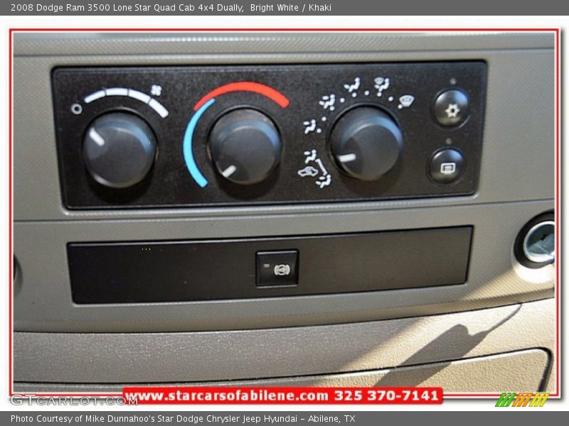 Bright White / Khaki 2008 Dodge Ram 3500 Lone Star Quad Cab 4x4 Dually