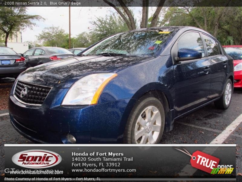 Blue Onyx / Beige 2008 Nissan Sentra 2.0