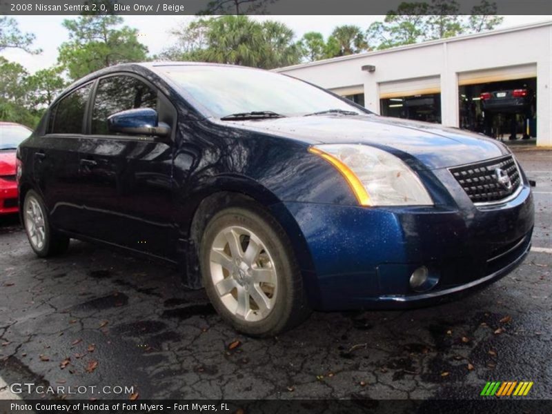 Blue Onyx / Beige 2008 Nissan Sentra 2.0