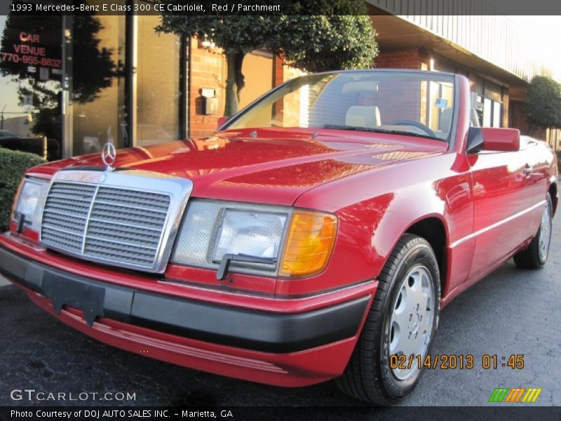 Red / Parchment 1993 Mercedes-Benz E Class 300 CE Cabriolet