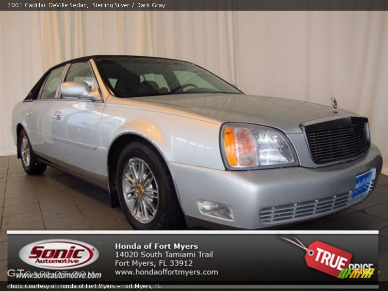Sterling Silver / Dark Gray 2001 Cadillac DeVille Sedan