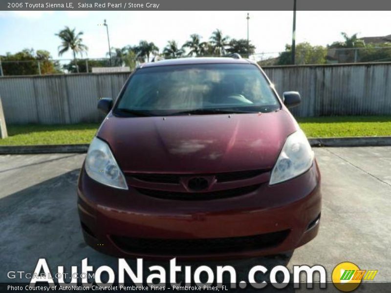 Salsa Red Pearl / Stone Gray 2006 Toyota Sienna LE