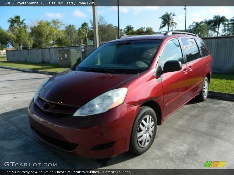 Salsa Red Pearl / Stone Gray 2006 Toyota Sienna LE