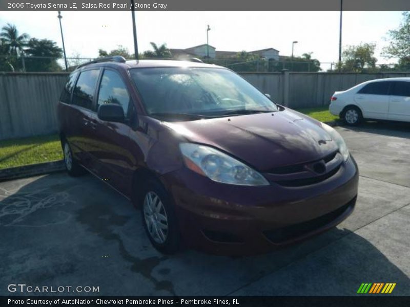 Salsa Red Pearl / Stone Gray 2006 Toyota Sienna LE