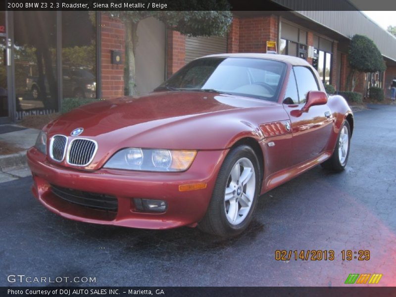 Siena Red Metallic / Beige 2000 BMW Z3 2.3 Roadster