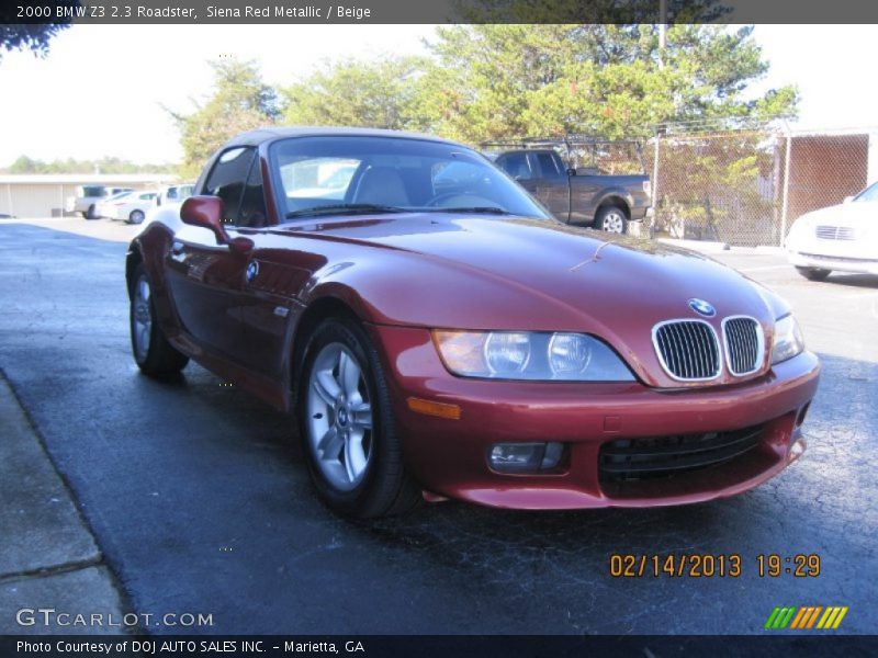 Siena Red Metallic / Beige 2000 BMW Z3 2.3 Roadster