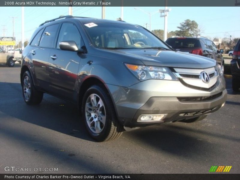 Nimbus Gray Metallic / Taupe 2008 Acura MDX Technology