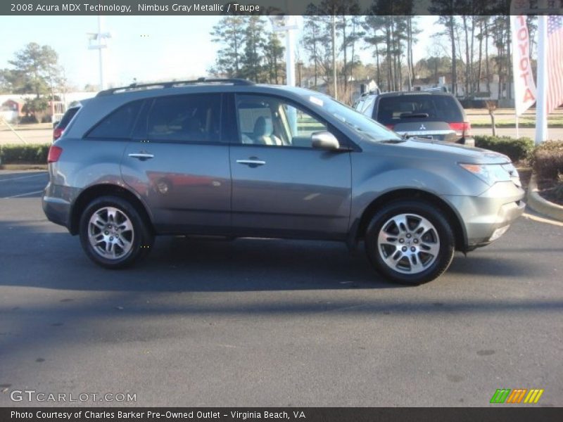 Nimbus Gray Metallic / Taupe 2008 Acura MDX Technology