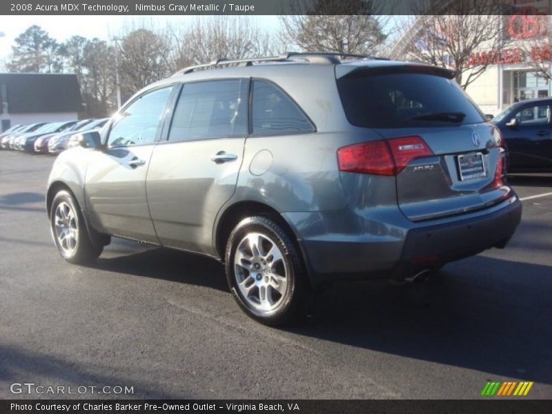 Nimbus Gray Metallic / Taupe 2008 Acura MDX Technology
