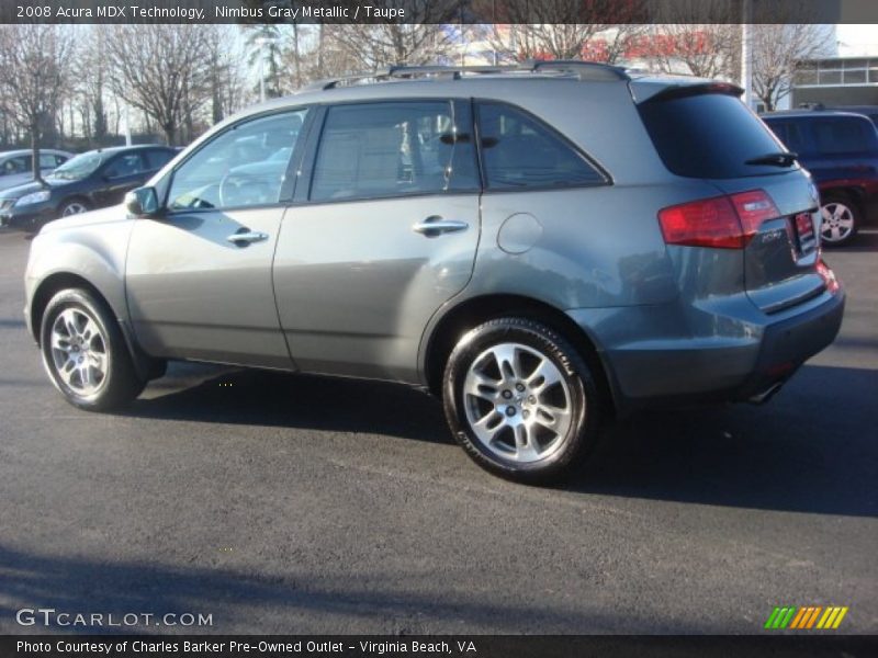 Nimbus Gray Metallic / Taupe 2008 Acura MDX Technology