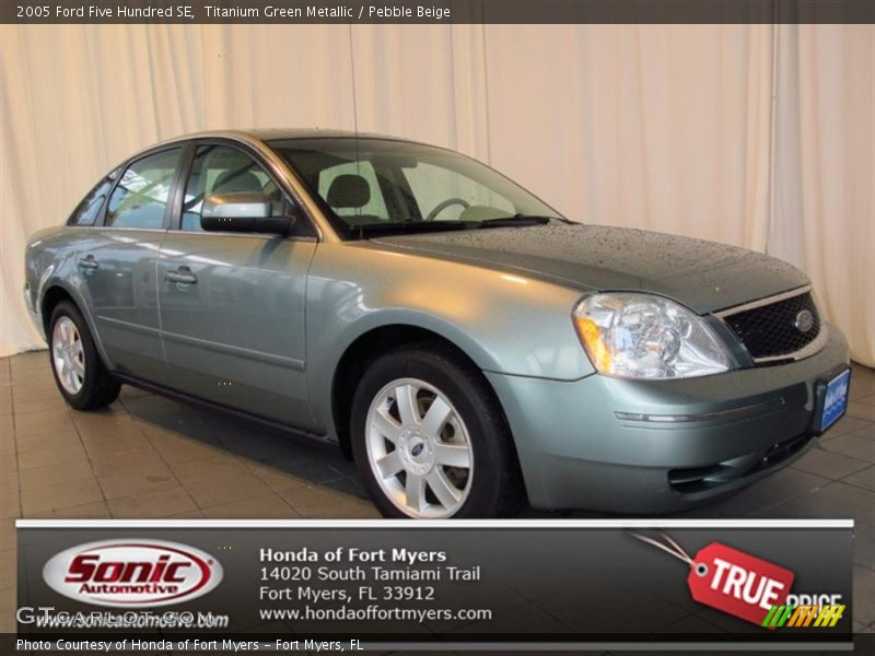 Titanium Green Metallic / Pebble Beige 2005 Ford Five Hundred SE