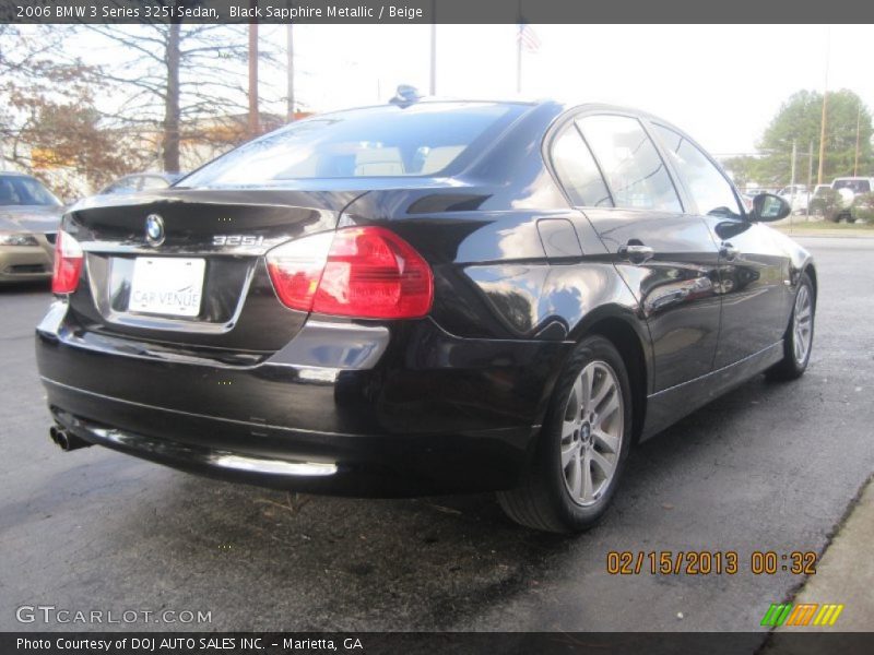 Black Sapphire Metallic / Beige 2006 BMW 3 Series 325i Sedan