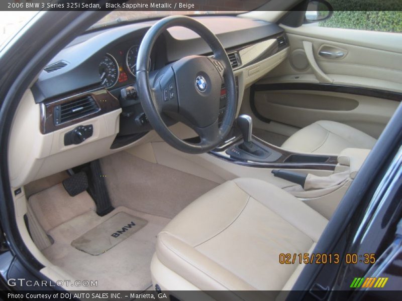 Black Sapphire Metallic / Beige 2006 BMW 3 Series 325i Sedan