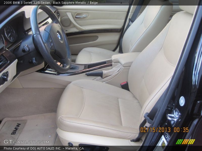 Black Sapphire Metallic / Beige 2006 BMW 3 Series 325i Sedan