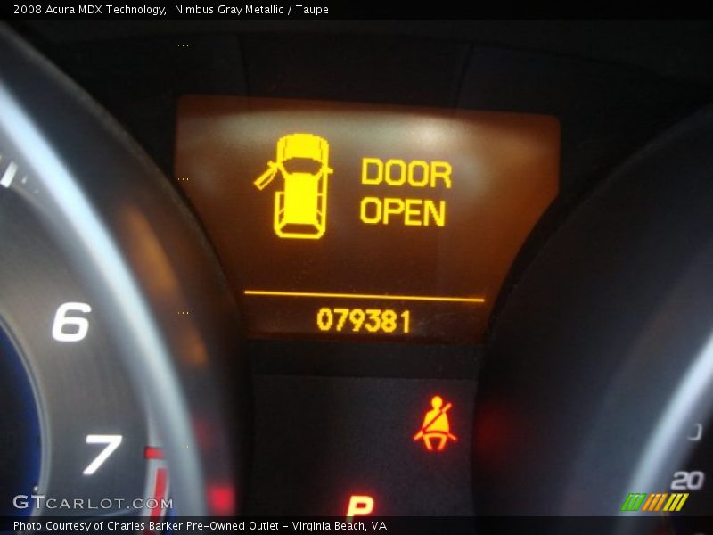 Nimbus Gray Metallic / Taupe 2008 Acura MDX Technology