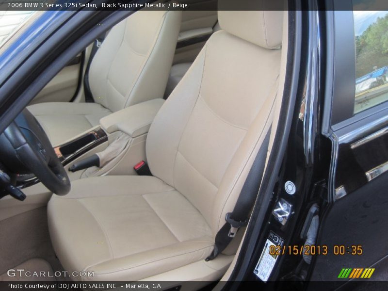 Black Sapphire Metallic / Beige 2006 BMW 3 Series 325i Sedan