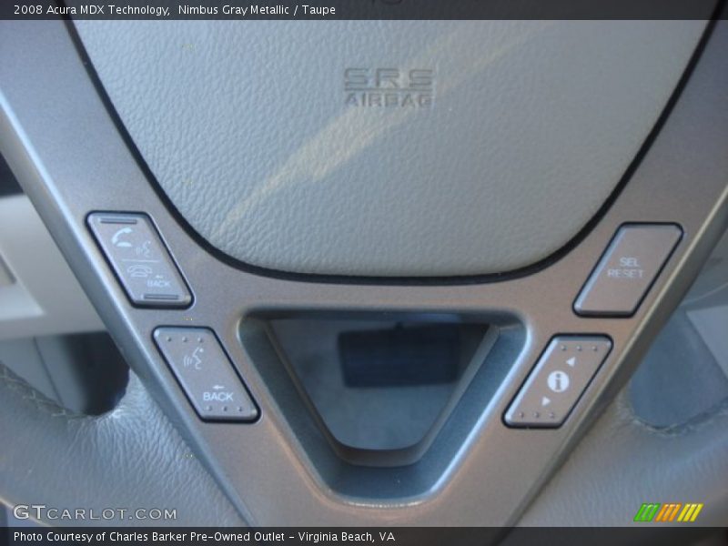 Nimbus Gray Metallic / Taupe 2008 Acura MDX Technology