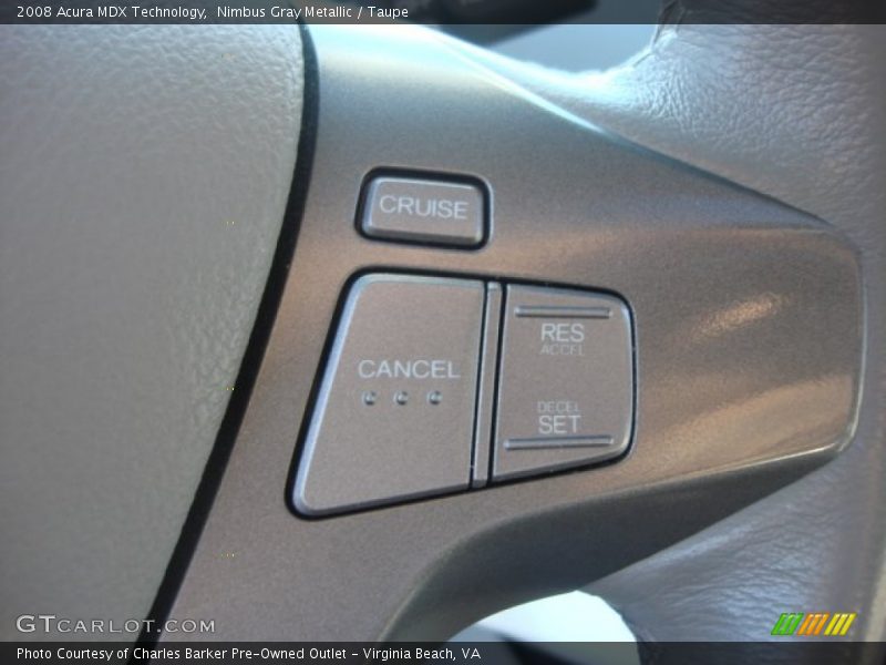 Nimbus Gray Metallic / Taupe 2008 Acura MDX Technology